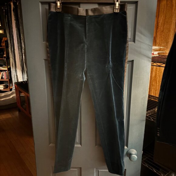 HUGO BOSS - Cotton Velvet Tuxedo - Turquoise - Picture 8 of 16